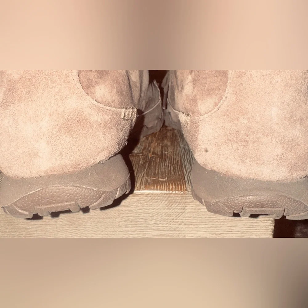 Skechers LEATHER‎ SUEDE Chukka Lineage Shoes Sz 10 Brown COMFORT Fur Lined Flex